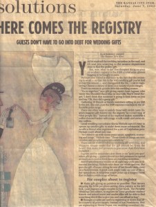 KC Star - HERE COMES THE REGISTRY, 6-7-2003
