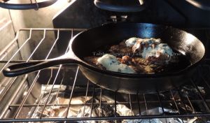 Tablescapes at Table Twenty-One, www.tabletwentyonetablescapes.wordpress.com: Chicken with Blue Cheese - chicken in oven