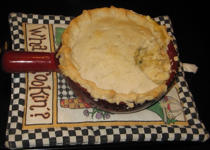 As an alternative to the Bisquick topping, use a pie crust on top and bottom. Brush the top crust with melted butter and bake at 350 degrees for 35-40 minutes.