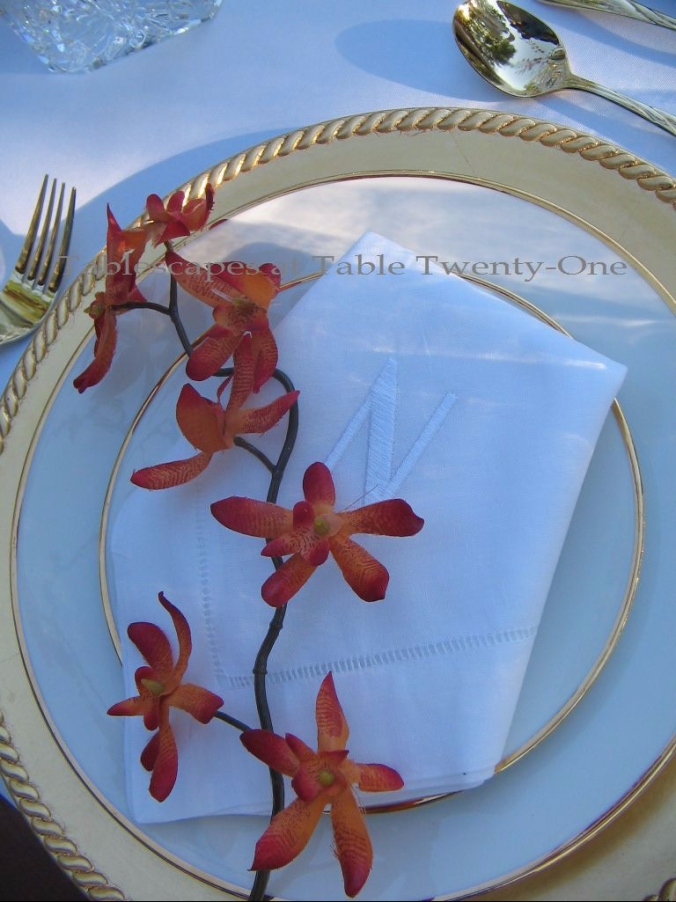 "Raining Orchids" - Tablescapes at Table Twenty-One, www.tabletwentyone.wordpress.com