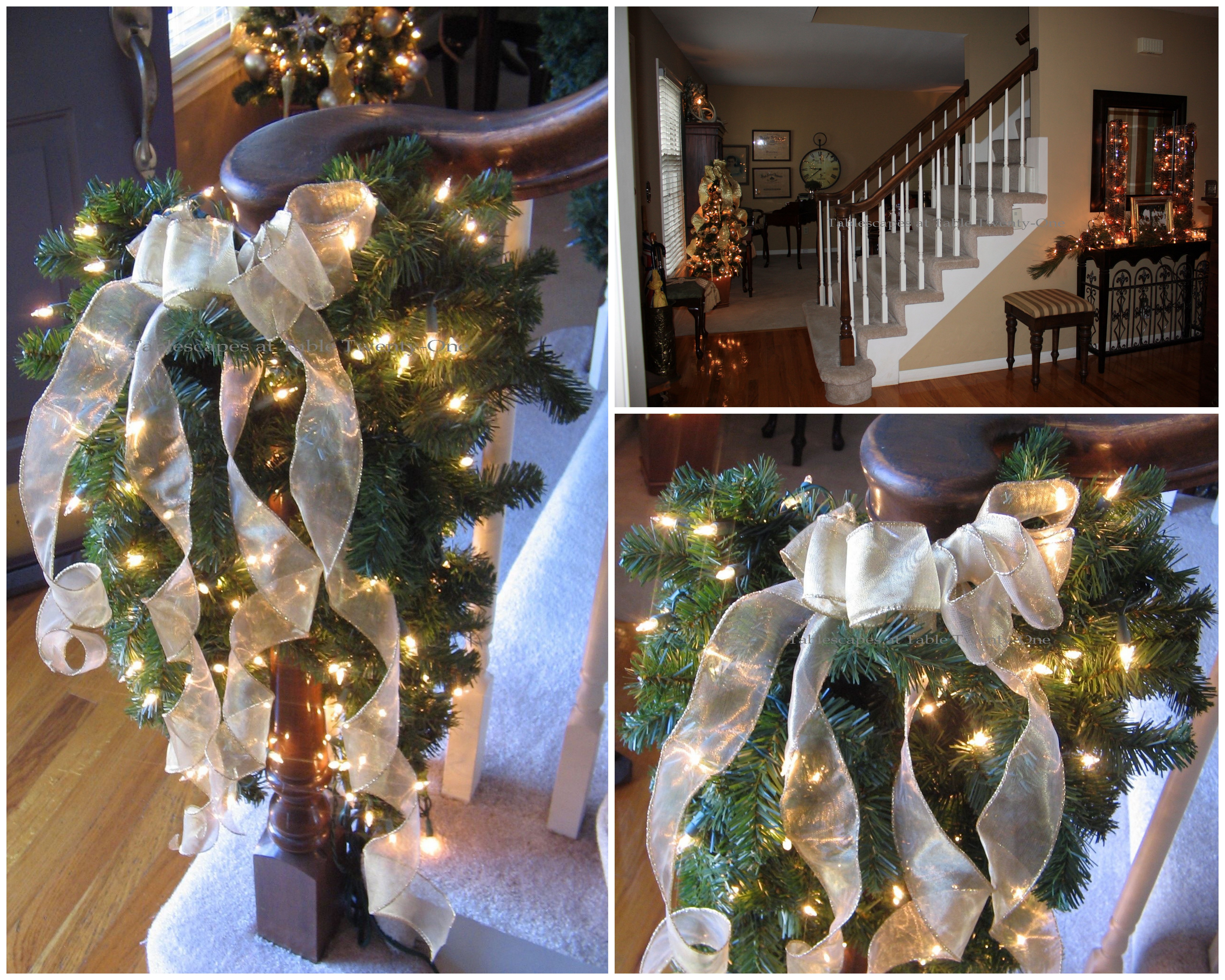 Banister & Library View collage