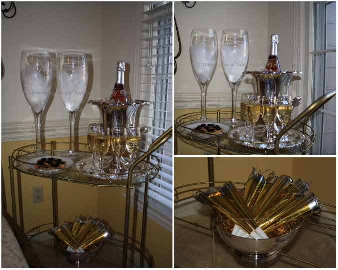 Champagne Cart Collage