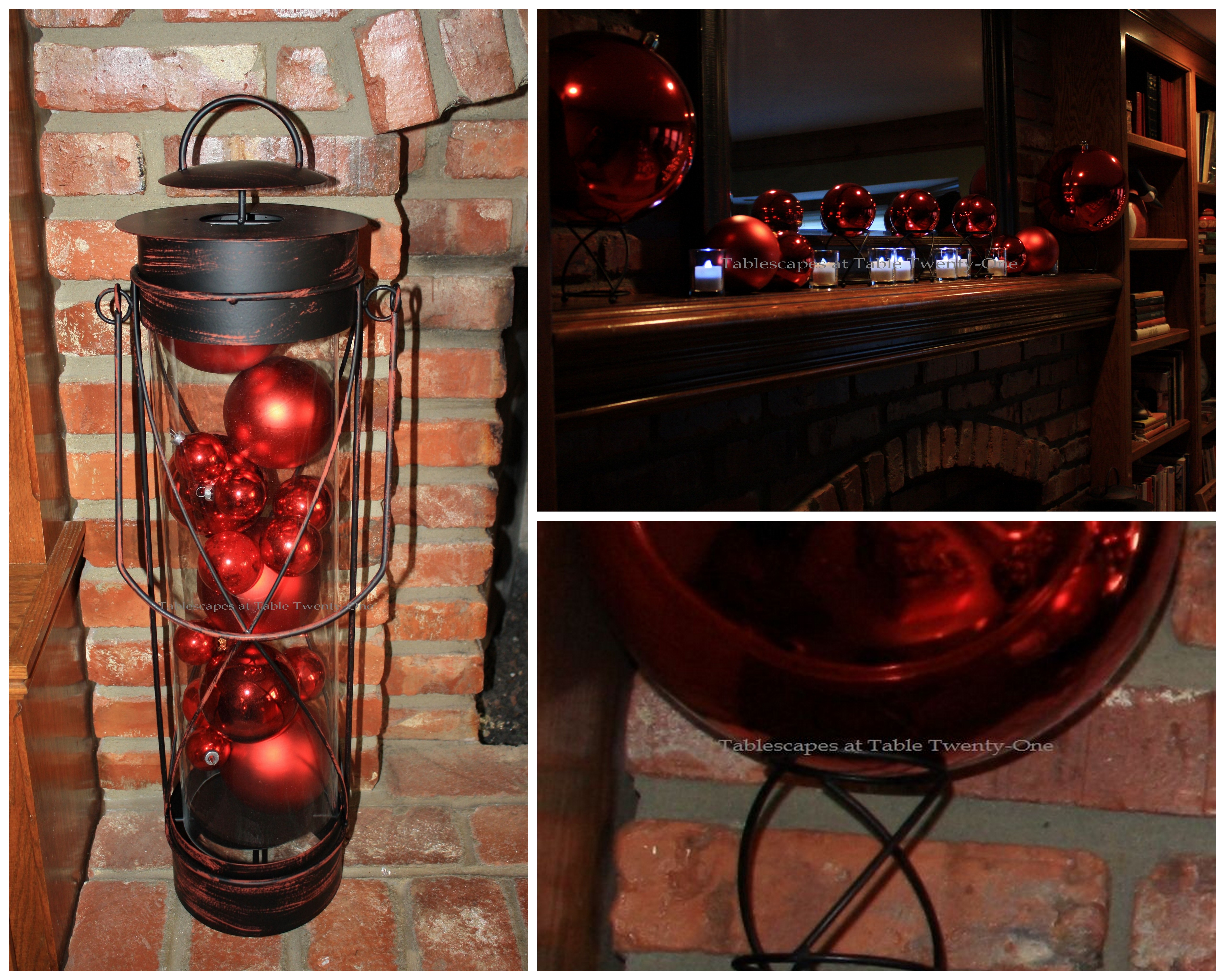 Fireplace & mantel collage