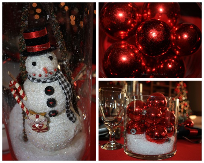Ornament and snowman collage