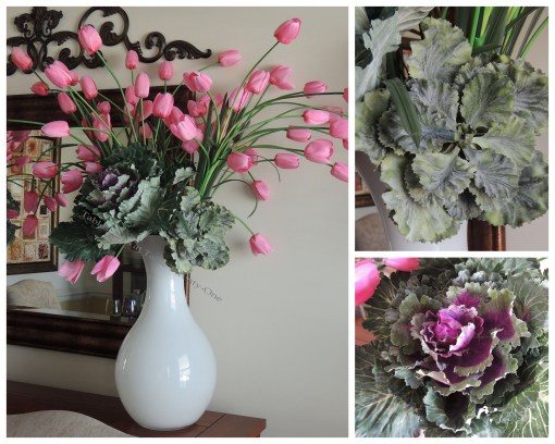 Buffet floral collage