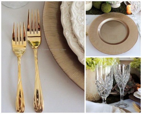 Charger, Flatware, Stemware collage II