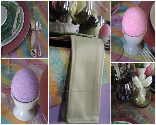 Flatware, Napkin, Stemware, Egg Cup collage