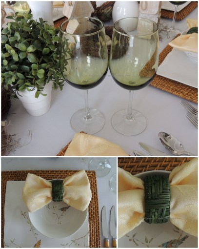 Stemware, Napkin collage