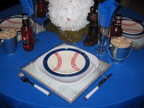 Boys of Summer baseball place setting - Tablescapes at Table Twenty-One