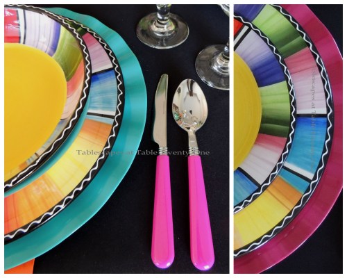Flatware, rim shot collage