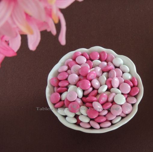 It’s All About Me! – Tablescapes at Table Twenty-One: Pink & white M&Ms