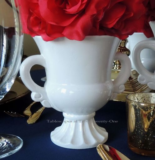 Tablescapes at Table Twenty-One – Lauren in the Library: White ceramic urn