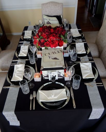 Tablescapes at Table Twenty-One – Diamonds Are a Material Girl’s Best Friend: Full table