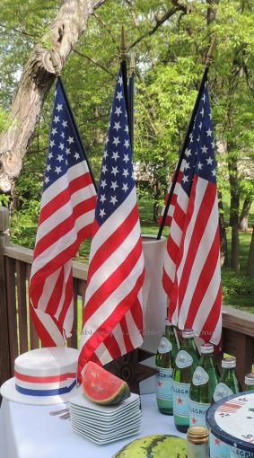 American flag "bouquet" - Stars & Stripes, Tablescapes at Table Twenty-One