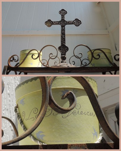 Patisserie de Paris - Tablescapes at Table Twenty-One, Cross and box collage