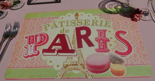 Patisserie de Paris placemat - Tablescapes at Table Twenty-One
