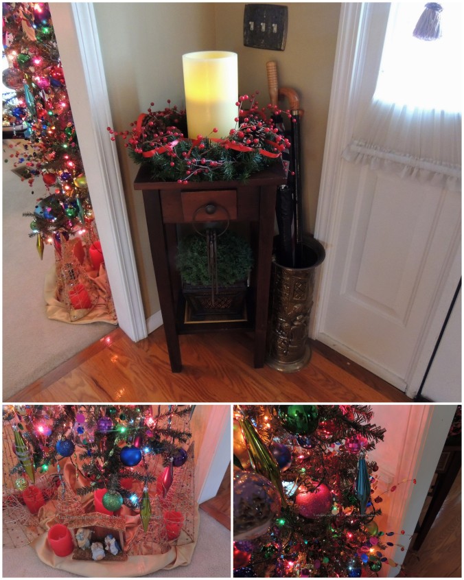 Tablescapes at Table Twenty-One, 'Twas the Night Before Christmas: Dining room tree and into hallway