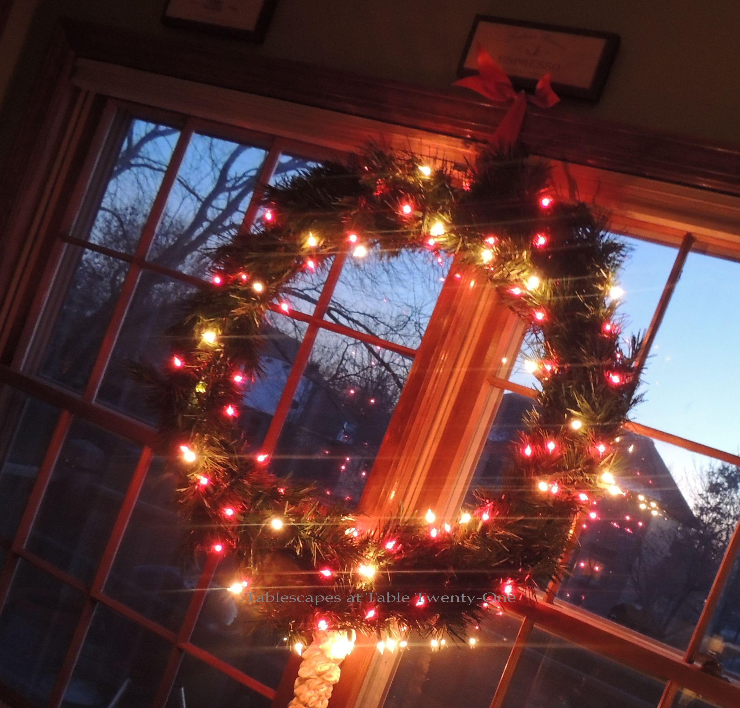 Tablescapes at Table Twenty-One, Christmas Decor 2013: Kitchen wreath