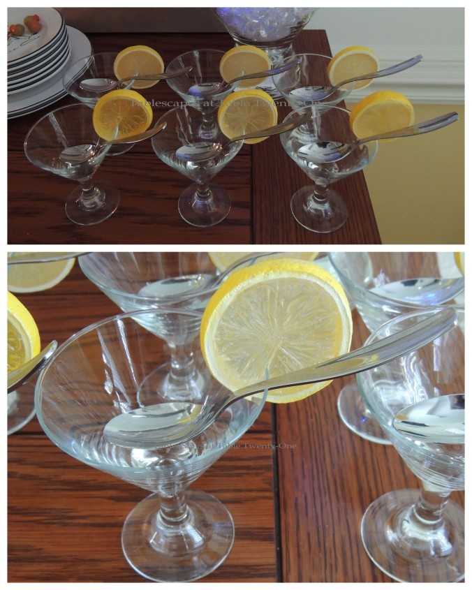Tablescapes at Table Twenty-One, New Year’s Eve Tablescape – Hooray for Vodka!: Mini martini shooters collage