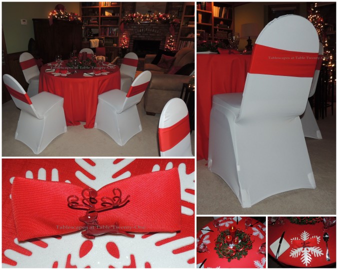 Tablescapes at Table Twenty-One, 'Twas the Night Before Christmas: Progressive Dinner set up