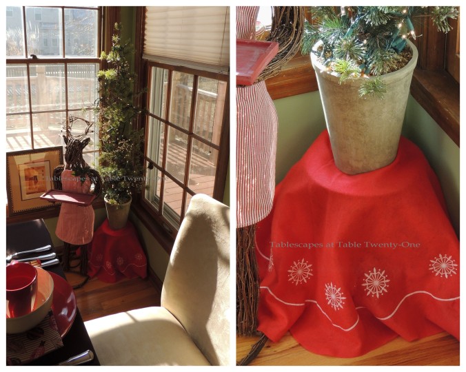 Tablescapes at Table Twenty-One, Christmas Coffee: Regina Reindeer & kitchen Christmas tree collage