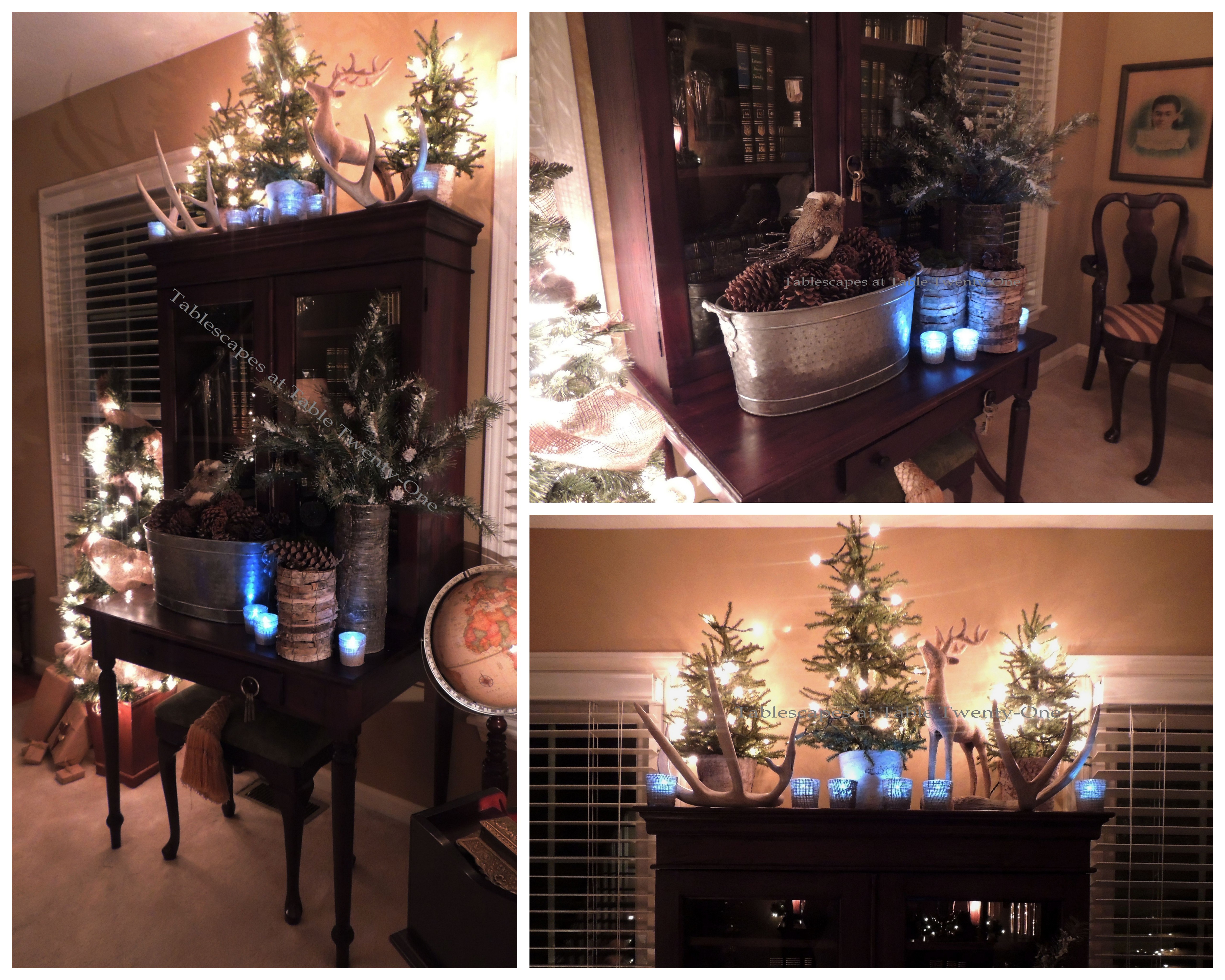 Tablescapes at Table Twenty-One, 'Twas the Night Before Christmas: Secretary collage