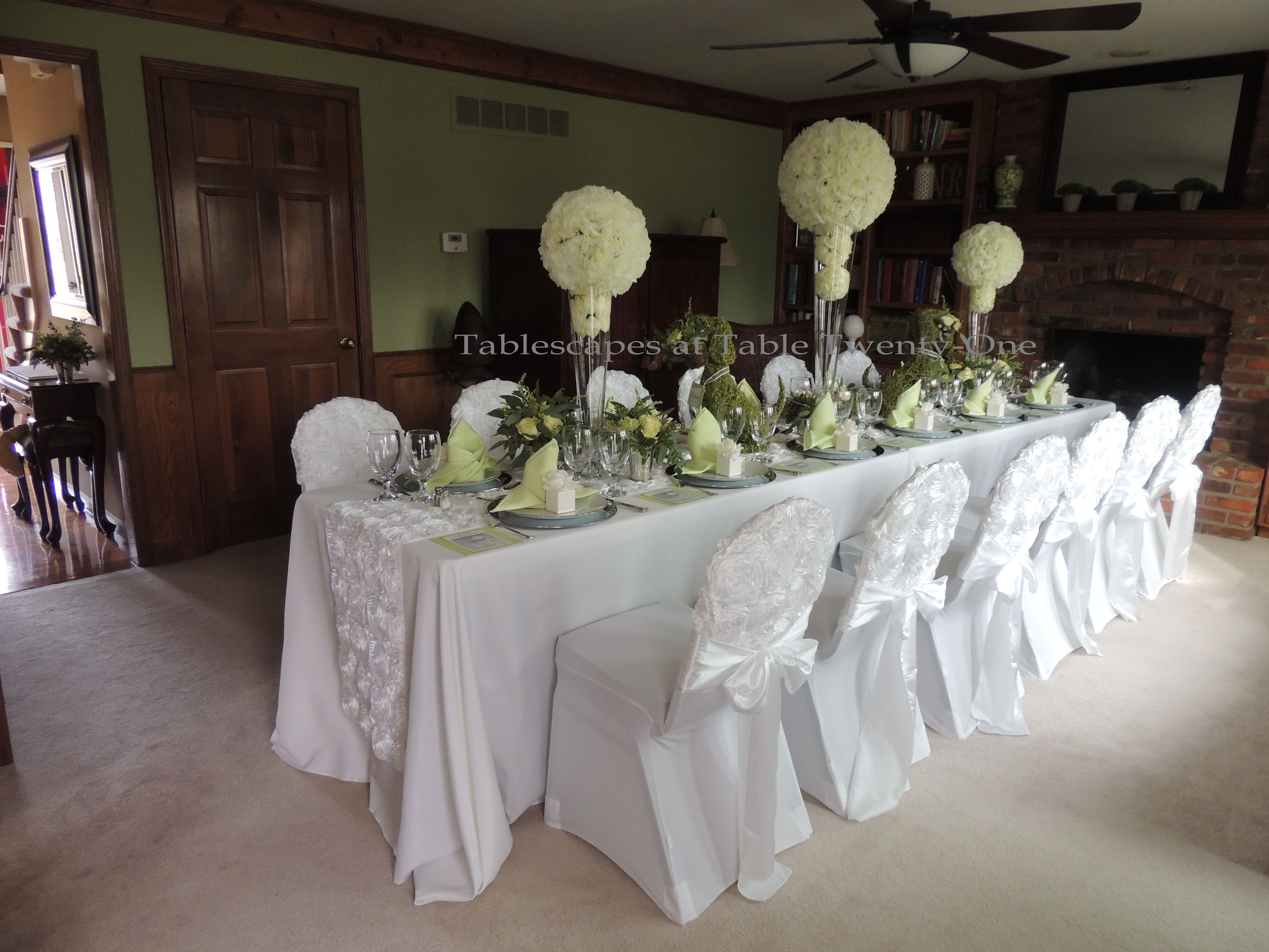 Tablescapes at Table Twenty-One, www.tabletwentyone.wordpress.com: Celebrating 85 Years of Fabulous - table from side view