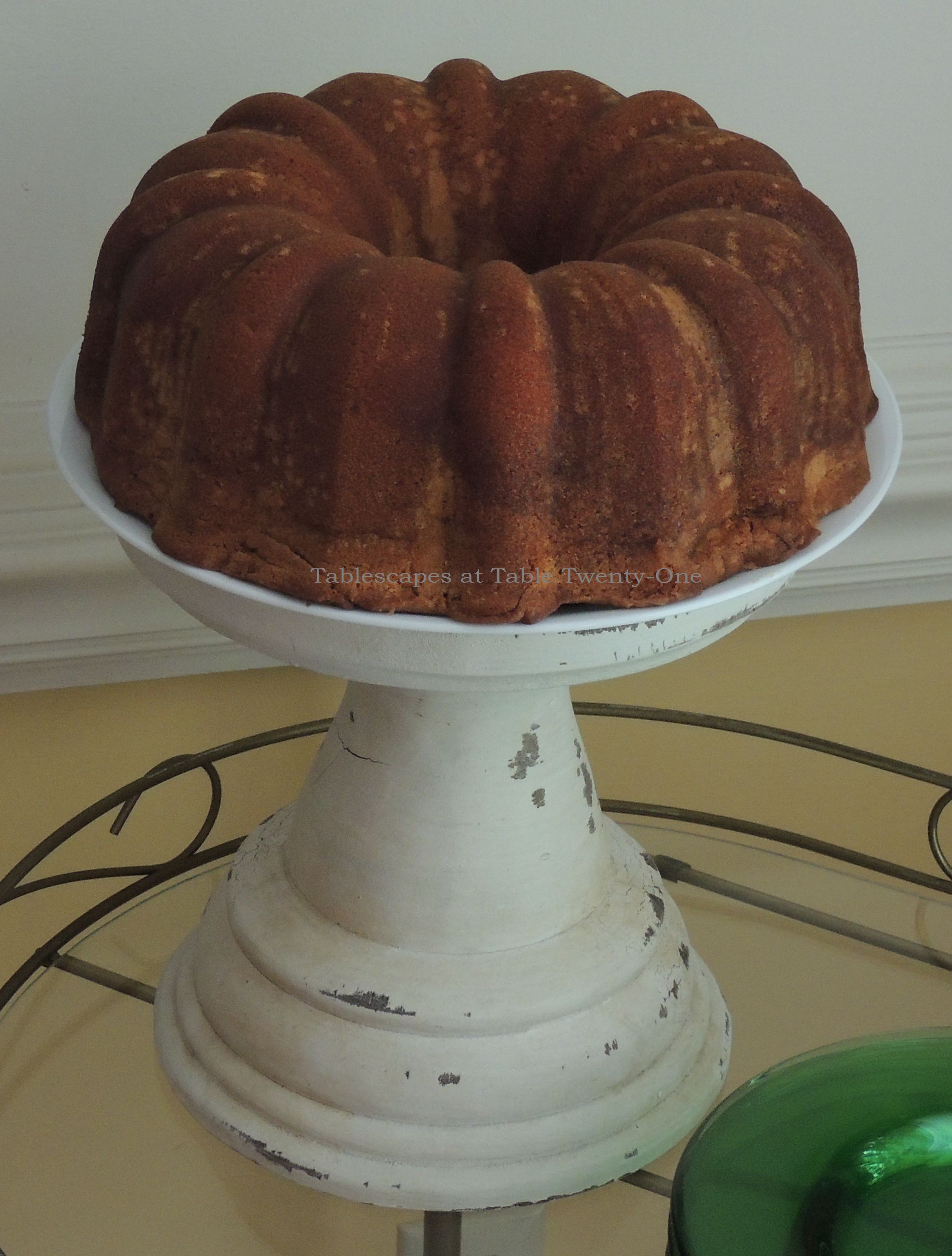 Tablescapes at Table Twenty-One, www.tabletwentyone.wordpress.com,The 19th Hole – Golf & Eternal Love:  "Hole In One" 5-Flavor Pound Cake