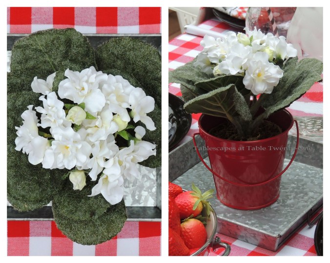 Tablescapes at Table Twenty-One, www.tabletwentyone.wordpress.com: Grill It Up! - African violet collage