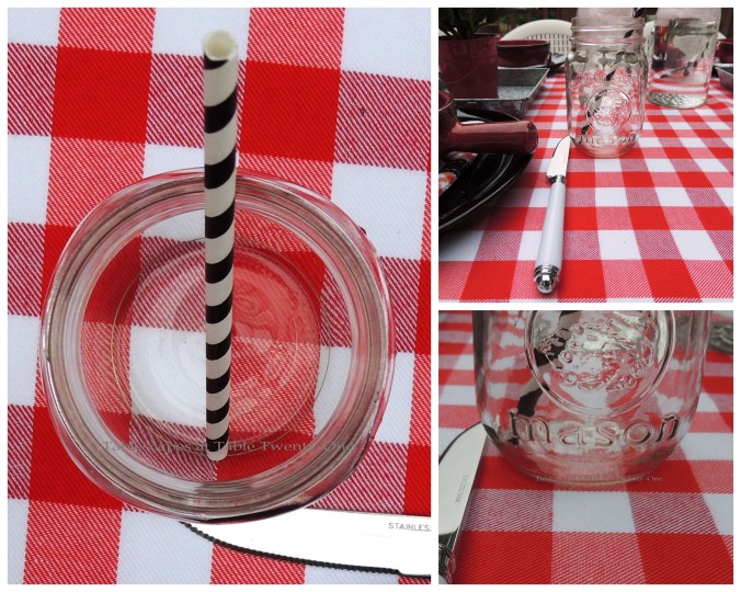 Tablescapes at Table Twenty-One, www.tabletwentyone.wordpress.com: Grill It Up! - Mason jar collage