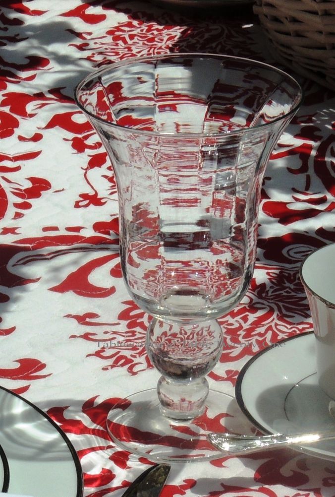 Tablescapes at Table Twenty-One, www.tabletwentyone.wordpress.com, Midsummer Shabby Chic Apple Tablescape: water glass