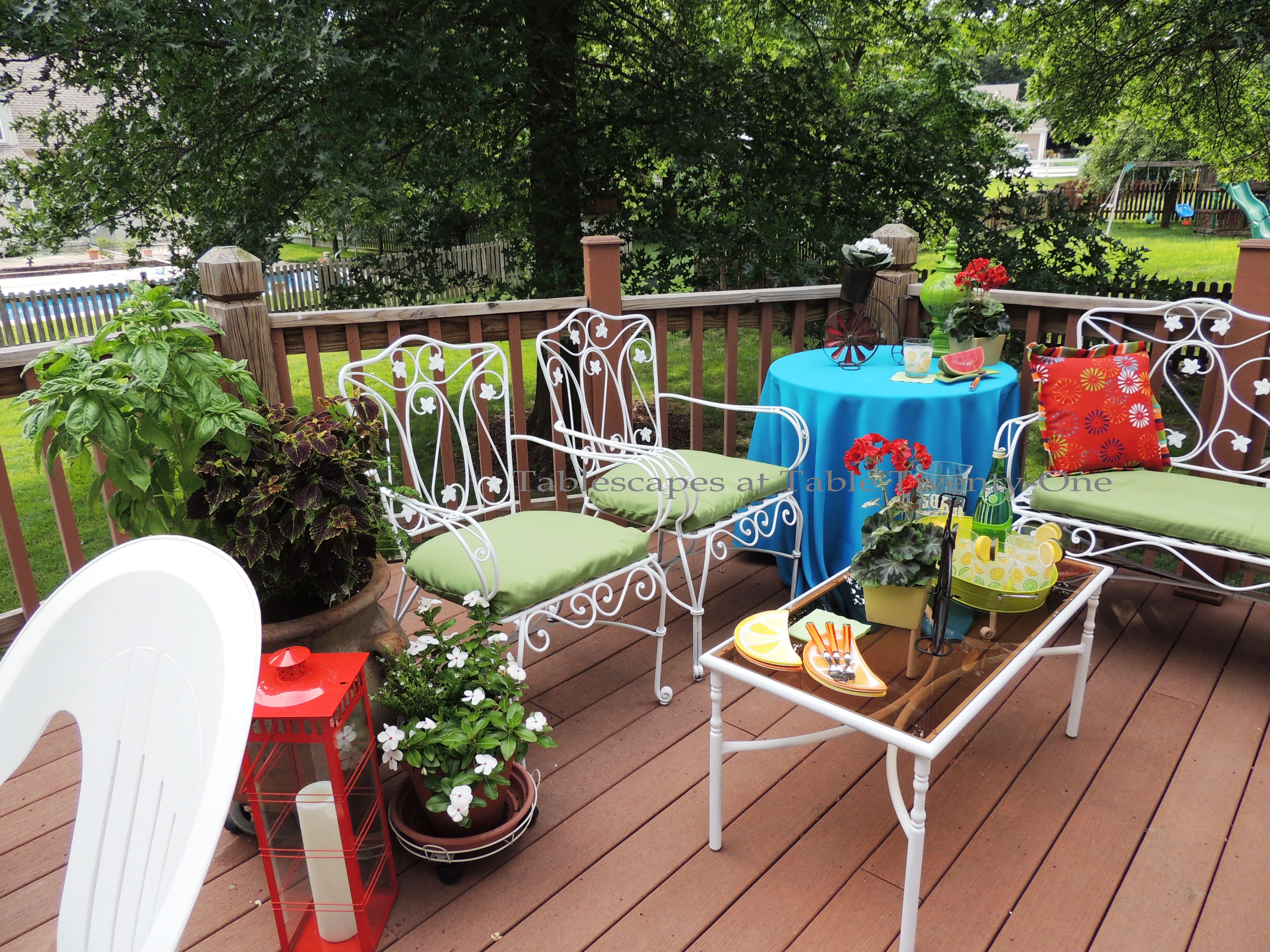 Tablescapes at Table Twenty-One, www.tabletwentyone.wordpress.com, Summer Fruits & Penny-farthings - lounge area