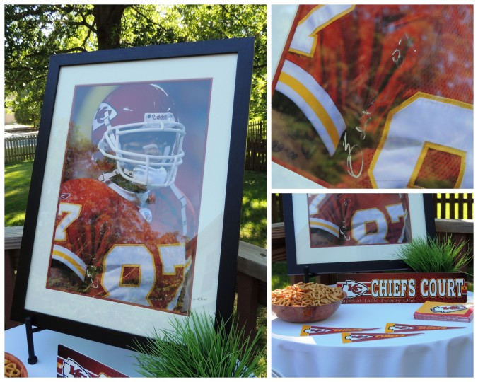 Tablescapes at Table Twenty-One, www.tabletwentyone.wordpress.com, Chiefs Pride: Side table collage