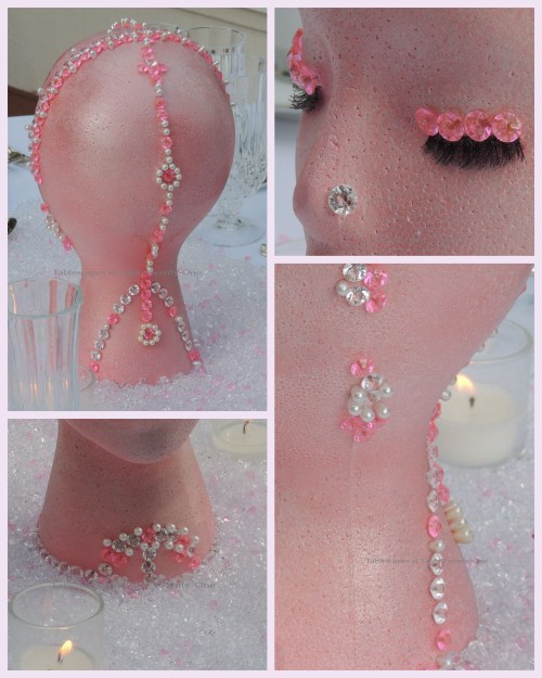 Tablescapes at Table Twenty-One, www.tabletwentyone.wordpress.com, Bald Is Beautiful: Centerpiece collage