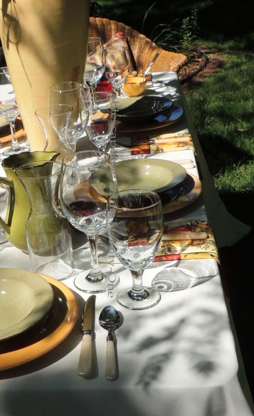 Tablescapes at Table Twenty-One, www.tabletwentyone.wordpress.com, Italian Honeysuckle: Multiple place settings