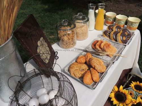 Tablescapes at Table Twenty-One, www.tabletwentyone.wordpress.com, Most Egg-cellent Fall Breakfast: Buffet table top