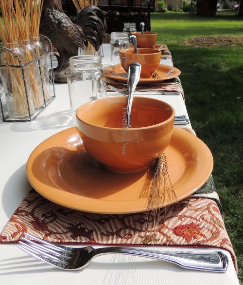 Tablescapes at Table Twenty-One, www.tabletwentyone.wordpress.com, Most Egg-cellent Fall Breakfast: Multiple place settings