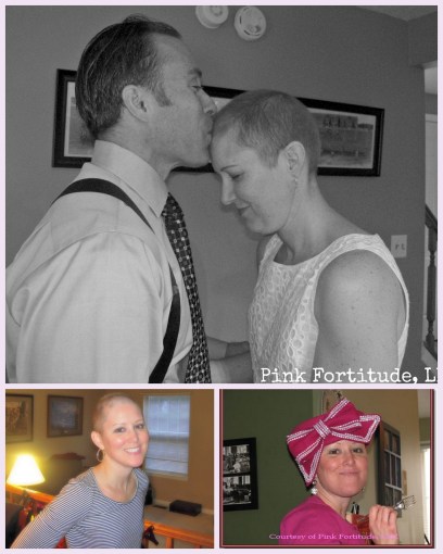 Tablescapes at Table Twenty-One, www.tabletwentyone.wordpress.com, Bald Is Beautiful: Holly Bertone Pink Fortitude collage