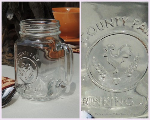 Tablescapes at Table Twenty-One, www.tabletwentyone.wordpress.com, Most Egg-cellent Fall Breakfast: Mason jar drinking mug collage