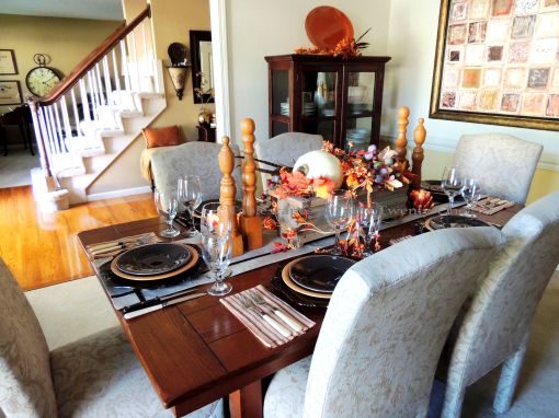 Alycia Nichols, Tablescapes at Table Twenty-One, www.tabletwentyone.wordpress.com, Pheasants & Pumpkins: Full table