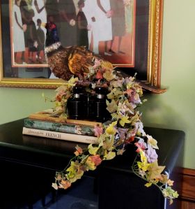 INSPIRATION: A pretty resin pheasant purchased for $3 at an estate sale.