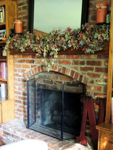 Alycia Nichols, Tablescapes at Table Twenty-One, www.tabletwentyone.wordpress.com, Pheasants & Pumpkins: Fall mantel