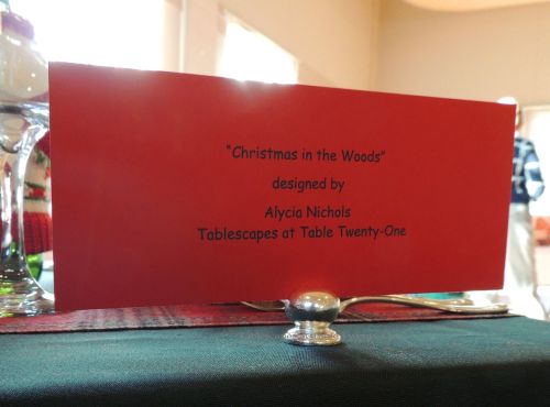 Alycia Nichols, Tablescapes at Table Twenty-One, www.tabletwentyone.wordpress.com, “Christmas in the Woods”