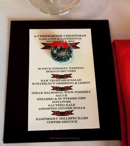 Alycia Nichols, Tablescapes at Table Twenty-One, www.tabletwentyone.wordpress.com, Tartan On the Tee – A Creekmoor Christmas: Menu