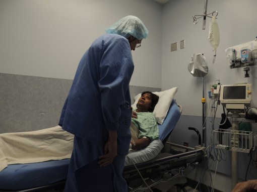 This offers a clue as to just how freaked out I was just prior to surgery. Look at the look on my face!!!!!!!