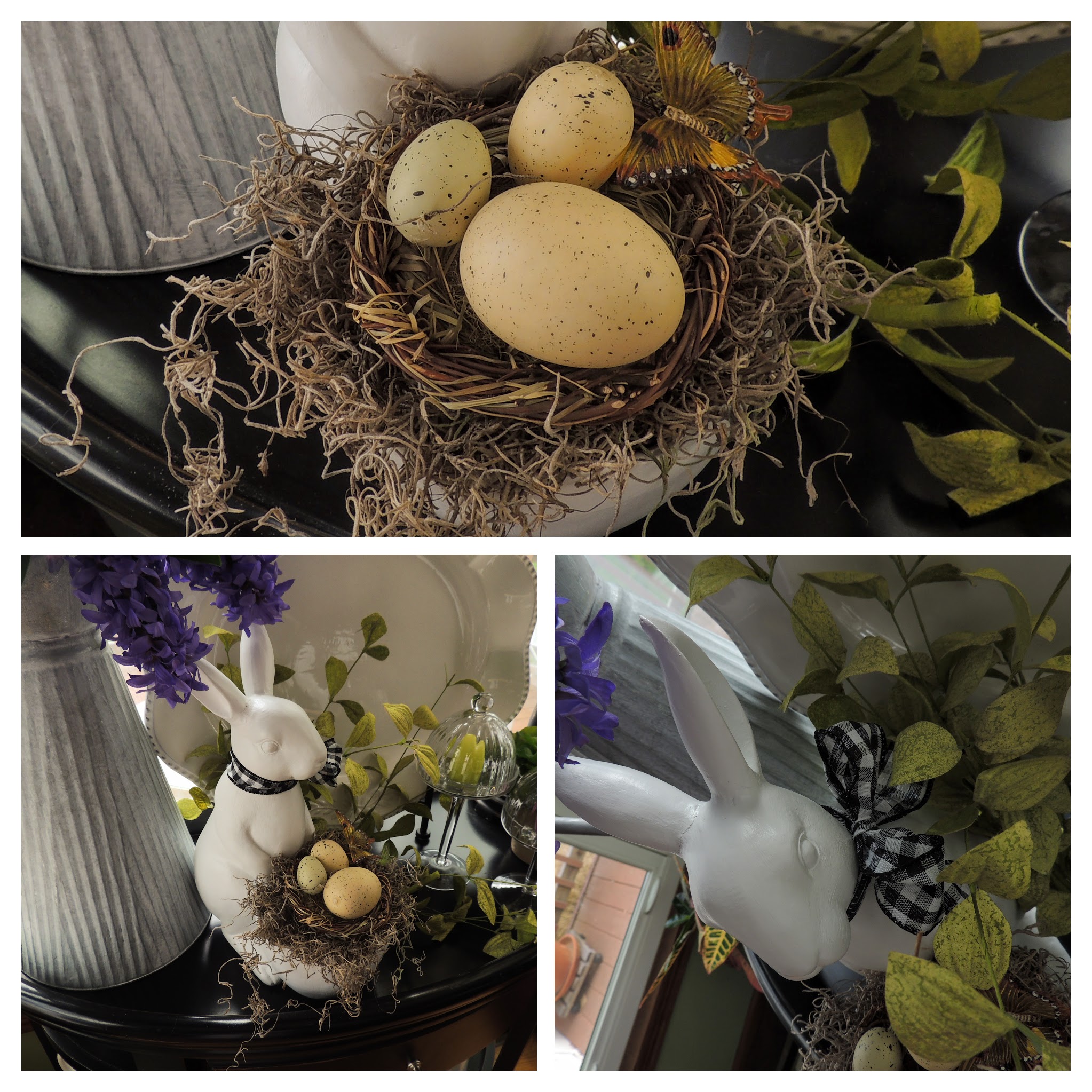 Bunny with nest collage. www.tabletwentyone.wordpress.com